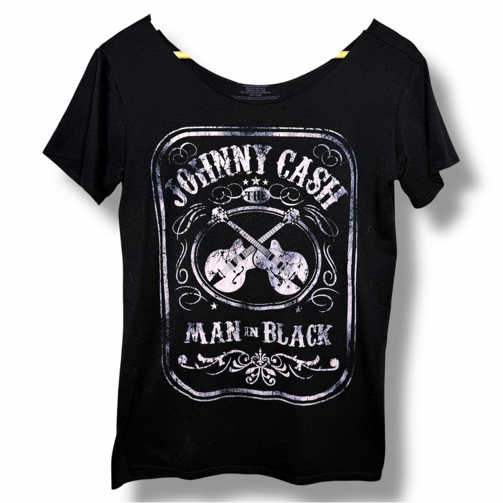 Johnny Cash 'Man in Black' Black Short Sleeve Tee